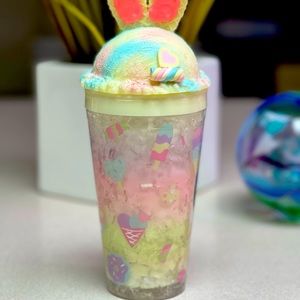 Sweets rainbow bunny tumbler yellow